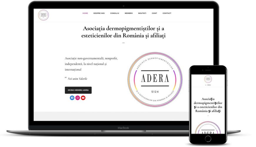 Website asociația non-guvernamentală ADERA