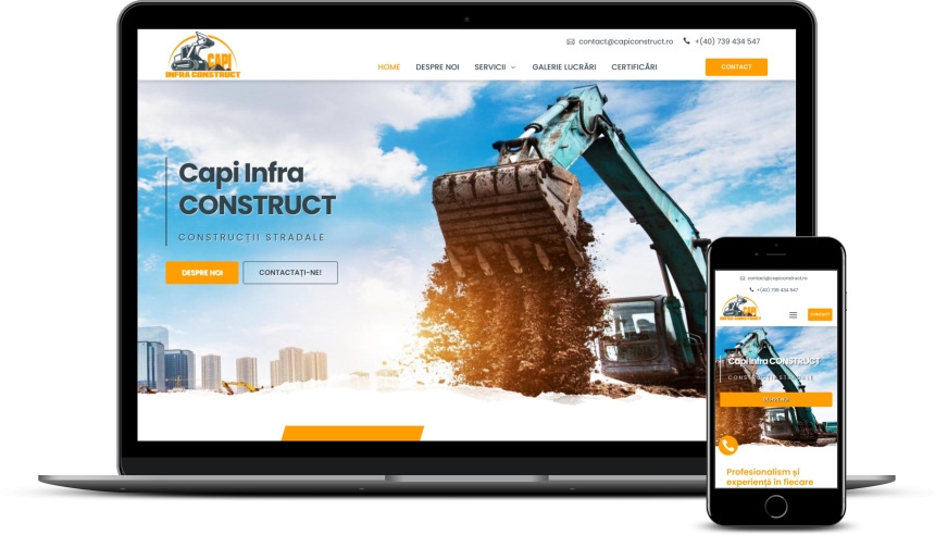 Realizare website prezentare servicii în domeniul construcțiilor