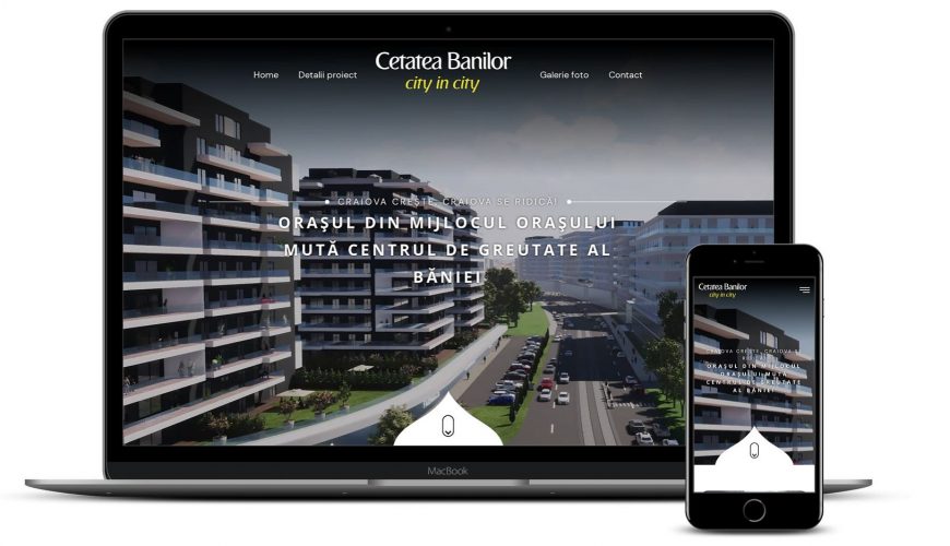 Website de prezentare proiect imobiliar