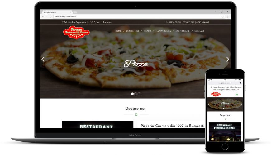 Website prezentare pizzerie