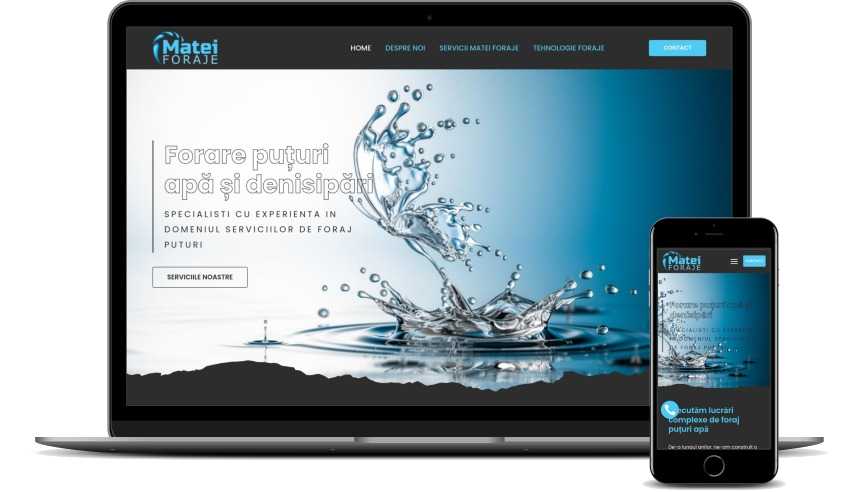 Creare site prezentare servicii foraje puturi apa