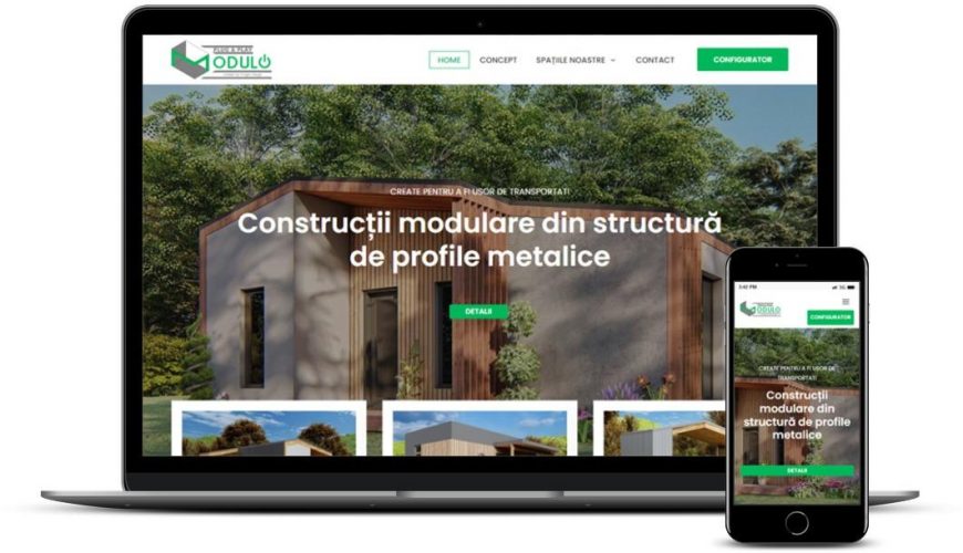 Realizare website firmă construcții case modulare